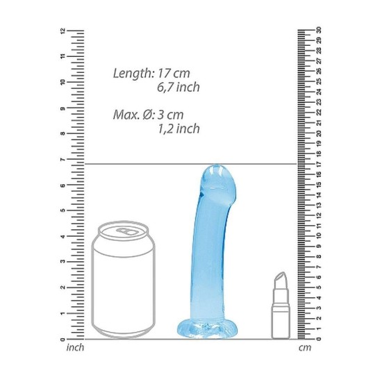 Μη Ρεαλιστικό Ομοίωμα - Crystal Clear Non Realistic Dildo Blue 17cm Sex Toys 
