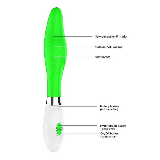 Κλασικός Δονητής Σιλικόνης - Athamas Classic Silicone Vibrator Green Sex Toys 