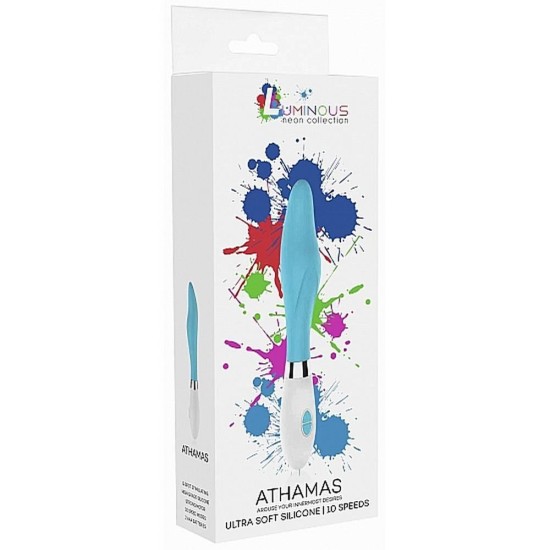 Κλασικός Δονητής Σιλικόνης - Athamas Classic Silicone Vibrator Cyan Sex Toys 