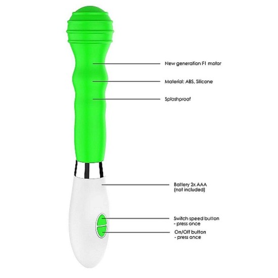 Alida Classic Silicone Vibrator Green Sex Toys