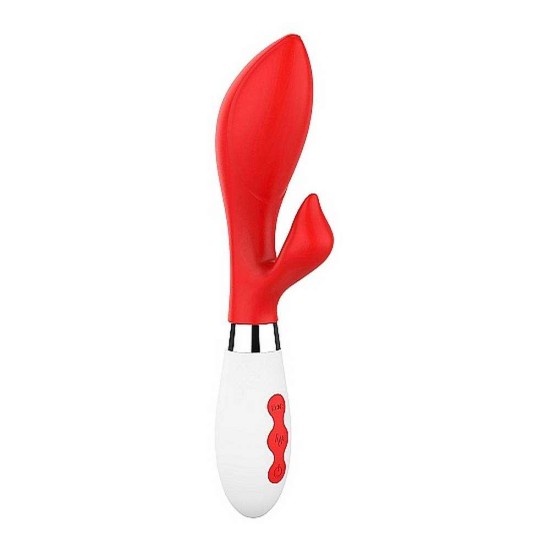 Achelois Silicone Rabbit Vibrator Red Sex Toys