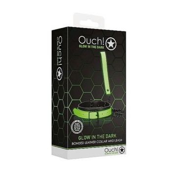 Ouch Collar And Leash Glow In The Dark