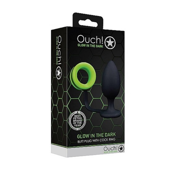 Butt Plug With Cock Ring Glow In The Dark Sex Toys