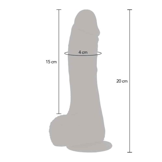 Ασύρματος Ρεαλιστικός Δονητής - Get Real Up & Down Rotating Vibrating Dildo 20cm Sex Toys 