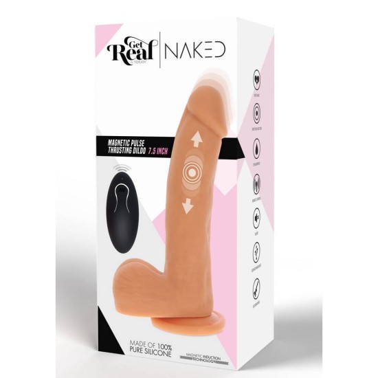 Ασύρματος Ρεαλιστικός Δονητής - Get Real Magnetic Pulse Thrusting Dildo 19cm Sex Toys 