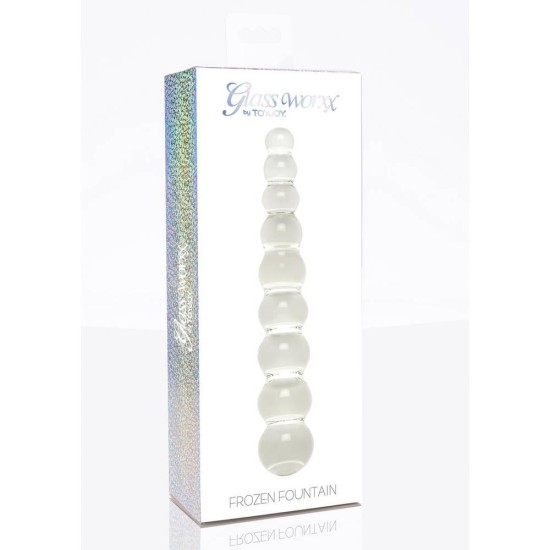 Γυάλινες Πρωκτικές Μπίλιες - Frozen Fountain Glass Anal Beads Sex Toys 