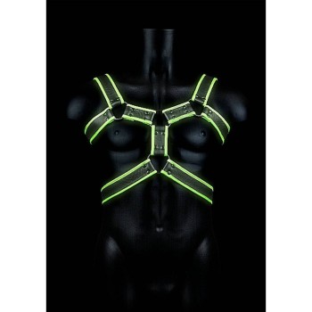 Bonded Leather Body Harness Glow In The Dark