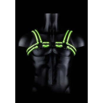 Bonded Leather Buckle Harness Glow In The Dark