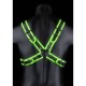 Bonded Leather Cross Harness Glow In The Dark Erotic Lingerie 