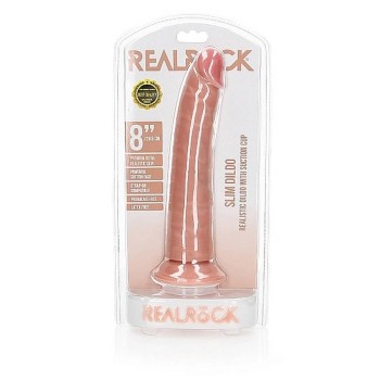 Slim Realistic Dildo With Suction Cup Beige 20cm