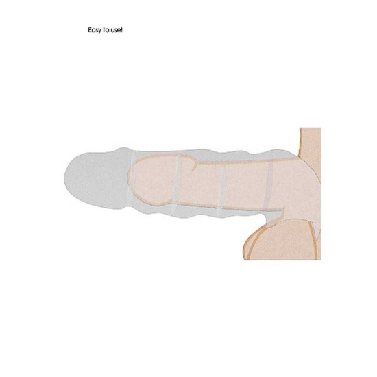 Ρεαλιστικό Κάλυμμα Πέους - Realrock Realistic Penis Extender Beige 16cm Sex Toys 