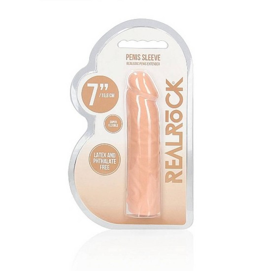 Ρεαλιστικό Κάλυμμα Πέους - Realrock Realistic Penis Extender Beige 17cm Sex Toys 