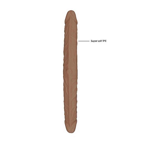 Flexible Realistic Double Ended Dong Brown 36cm Sex Toys