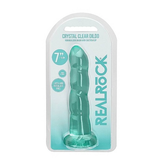 Μη Ρεαλιστικό Ομοίωμα - Crystal Clear Non Realistic Dildo Turquoise 18cm Sex Toys 