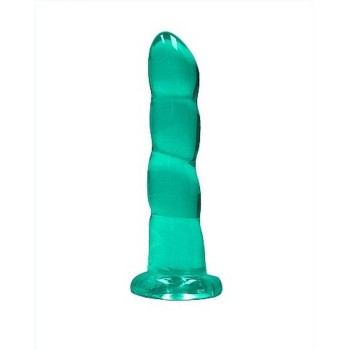 Crystal Clear Non Realistic Dildo Turquoise 18cm