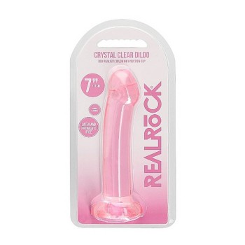 Crystal Clear Non Realistic Dildo Pink 17cm