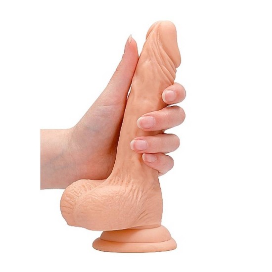 Μαλακό Ρεαλιστικό Πέος - Dong With Testicles Beige 18cm Sex Toys 