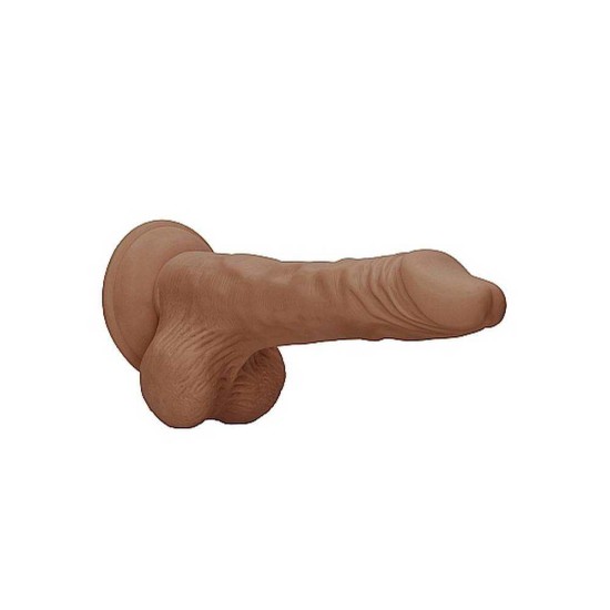 Dong With Testicles Brown 20cm Sex Toys