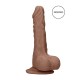Μαλακό Ρεαλιστικό Πέος - Dong With Testicles Brown 20cm Sex Toys 