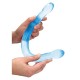 Crystal Clear Non Realistic Double Dildo Blue 42cm Sex Toys