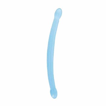 Διπλό Μαλακό Ομοίωμα - Crystal Clear Non Realistic Double Dildo Blue 42cm