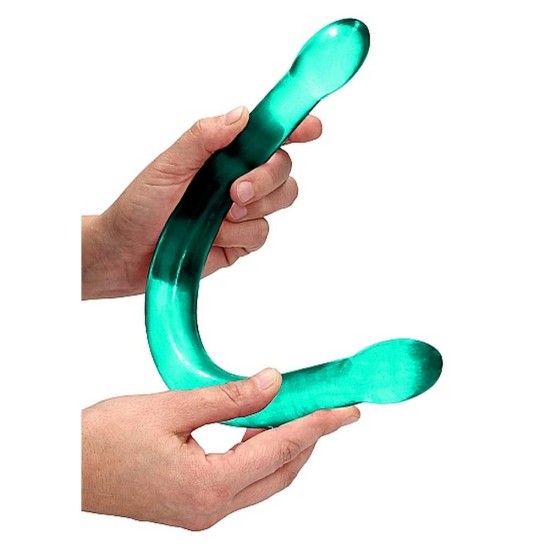 Διπλό Μαλακό Ομοίωμα - Crystal Clear Non Realistic Double Dildo Turquoise 42cm Sex Toys 
