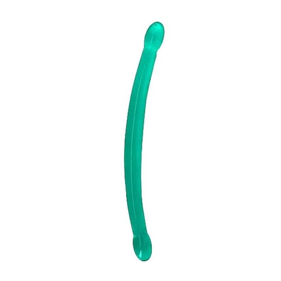 Crystal Clear Non Realistic Double Dildo Turquoise 42cm Sex Toys