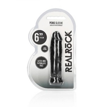 Ρεαλιστικό Κάλυμμα Πέους - Realrock Realistic Penis Extender Black 16cm