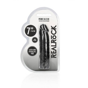 Ρεαλιστικό Κάλυμμα Πέους - Realrock Realistic Penis Extender Black 17cm