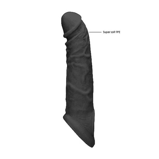 Ρεαλιστικό Κάλυμμα Πέους - Realrock Realistic Penis Extender Black 20cm Sex Toys 