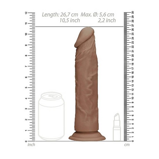 Dong Without Testicles Brown 26cm Sex Toys
