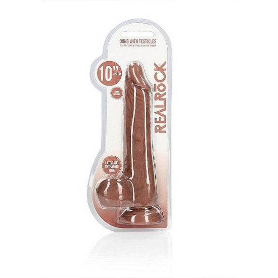 Dong With Testicles Brown 27cm Sex Toys