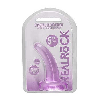 Crystal Clear Non Realistic Dildo Purple 12cm