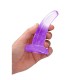 Crystal Clear Non Realistic Dildo Purple 12cm Sex Toys