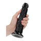Curved Realistic Dildo With Suction Cup Black 20cm Sex Toys