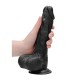 Dong With Testicles Black 20cm Sex Toys