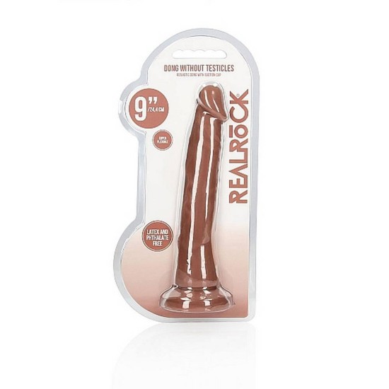 Dong Without Testicles Brown 24cm Sex Toys