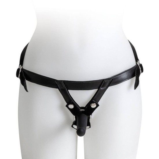 Virgite Universal Harness With Dildo Black Small Sex Toys