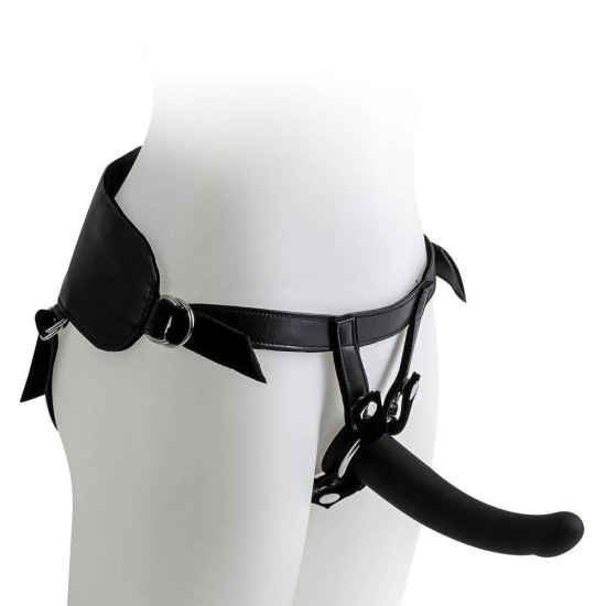 Ζώνη Στραπον Με Ομοίωμα Σιλικόνης – Virgite Universal Harness With Dildo Black Large Sex Toys 