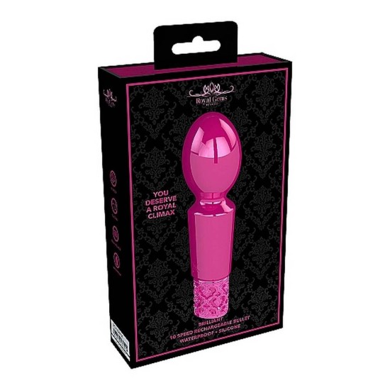 Brilliant Mini Rechargeable Wand Massager Pink Sex Toys
