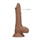 Μαλακό Ρεαλιστικό Πέος - Dong With Testicles Brown 23cm Sex Toys 