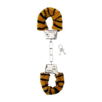 Χειροπέδες Με Ζεβρέ Γούνα - Shots Toys Furry Handcuffs Tiger