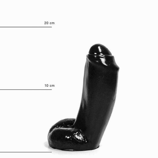 Χοντρό Ομοίωμα Πέους - All Black Thick Realistic Dildo 18cm Sex Toys 