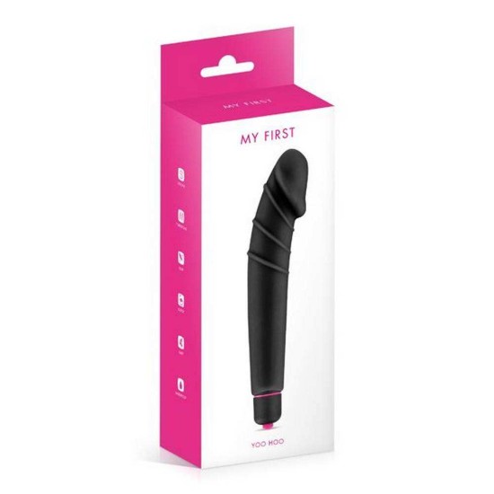 Κλασικός Δονητής Σιλικόνης - My First Yoo Hoo Silicone Vibrator Black Sex Toys 