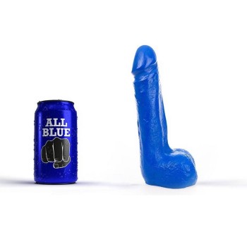 All Blue Realistic Dong With Balls 19cm