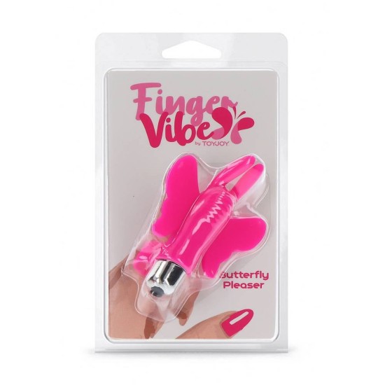 Δονητής Δάχτυλου Πεταλούδα - Butterfly Pleaser Finger Vibrator Pink Sex Toys 