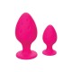 Πρωκτικές Σφήνες Σιλικόνης - Calexotics Cheeky Buttplug Set Pink Sex Toys 