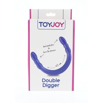 Διπλό Ευλύγιστο Ομοίωμα - Double Digger Dong Purple 45cm