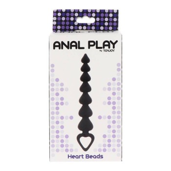 Πρωκτικές Μπίλιες Σιλικόνης - Toy Joy Silicone Heart Beads Black