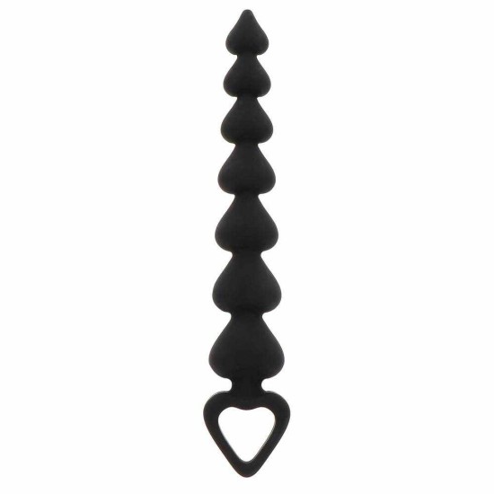 Πρωκτικές Μπίλιες Σιλικόνης - Toy Joy Silicone Heart Beads Black Sex Toys 
